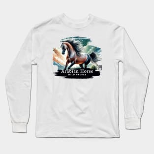 Arabian Horse - WILD NATURE - HORSE -8 Long Sleeve T-Shirt